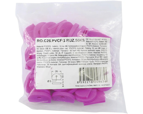 Balenie plastových krytiek na kľúče, 50 kusov