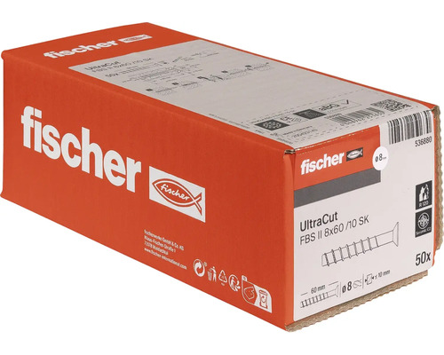 Skrutky Fischer UltraCut FBS II 8x60/10 SK v krabici