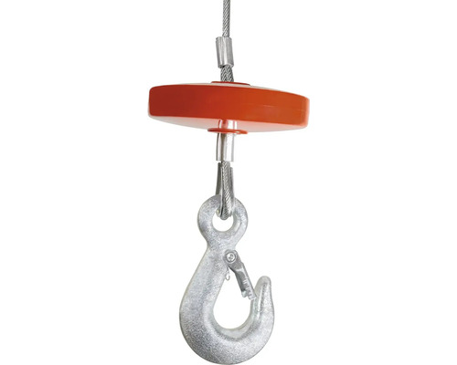 Závesné zariadenie s hákom a oceľovým lanom