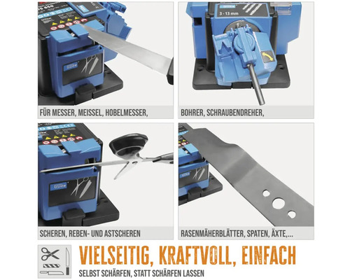 Brúska na nože Güde na brúsenie nožov, vrtákov, nožníc a nožov kosačiek na trávu
