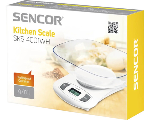 Kuchynská váha Sencor SKS 4001WH v obale