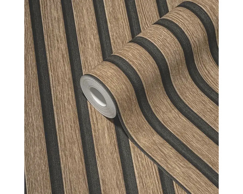 Rolka tapety s motívom dreva a pruhov