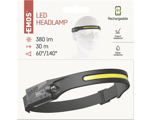 LED čelovka, nabíjateľná, nárazuvzdorná a vodeodolná