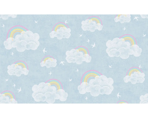 Tapeta s oblakmi, dúhami a vtákmi