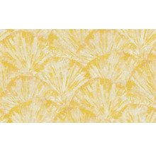 Žltá vliesová tapeta s abstraktným vzorom