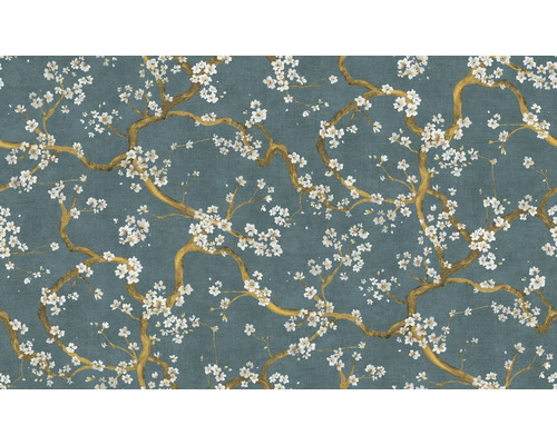 Tapeta s kvetinovým vzorom a motívmi konárov