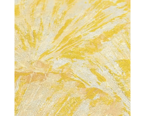 Žltá štruktúrovaná tapeta s abstraktným vzorom