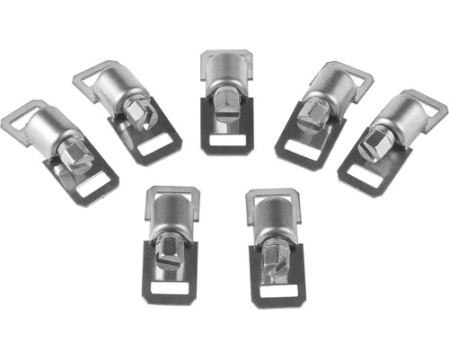 Niekoľko oceľových upevňovacích klipov