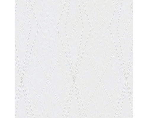 Biela tapeta s kosoštvorcovým vzorom