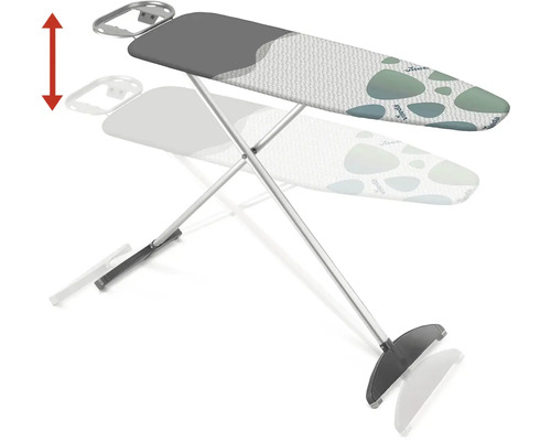 Výškovo nastaviteľná žehliaca doska s odkladačom na žehličku