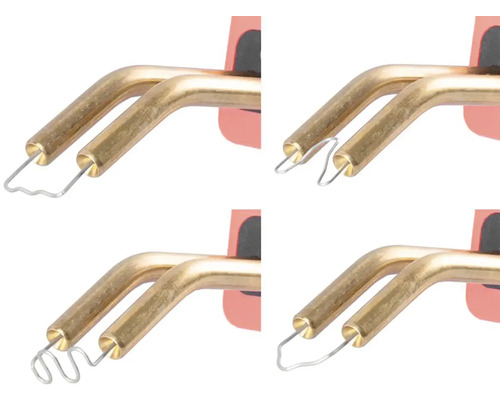 Detailný pohľad na rôzne tvary nadstavcov pre rezačku horúcim drôtom.