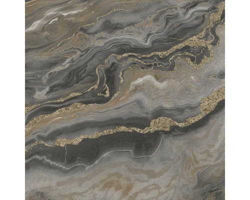 Tapeta s mramorovým vzorom v šedej a zlatej farbe