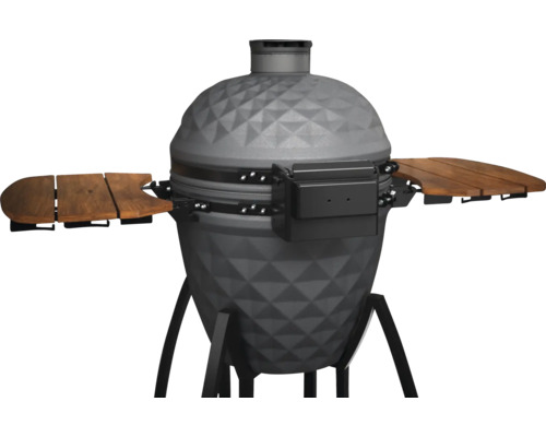 Keramický gril s bočnými stolíkmi na vonkajšie použitie