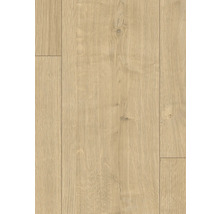 Detail laminátovej podlahy s dreveným vzhľadom