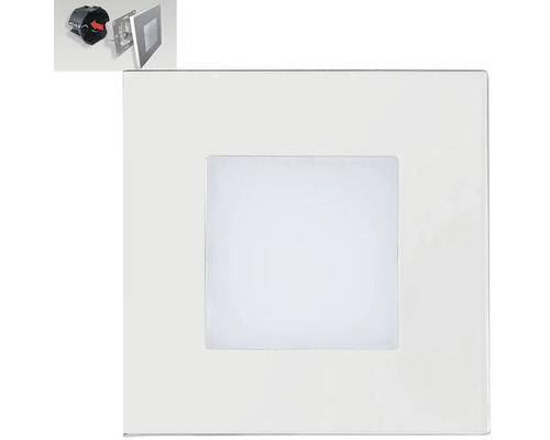 Štvorcové LED zapustené nástenné svietidlo s montážnou krabicou