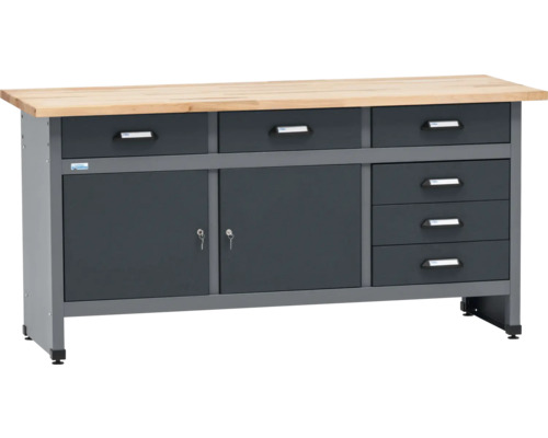 Pracovný stôl so zásuvkami a skrinkami