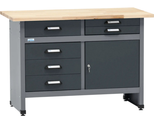 Pracovný stôl so zásuvkami a skrinkou