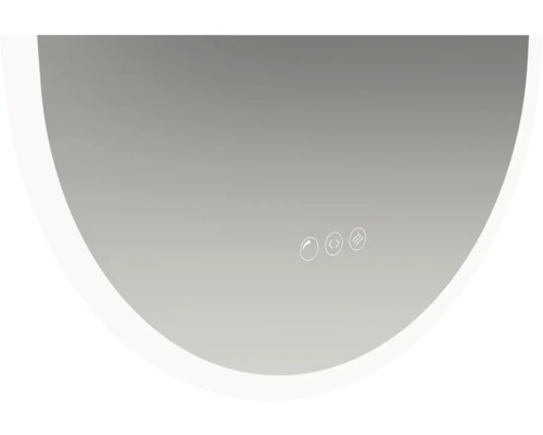 Detail zrkadla s dotykovými spínačmi