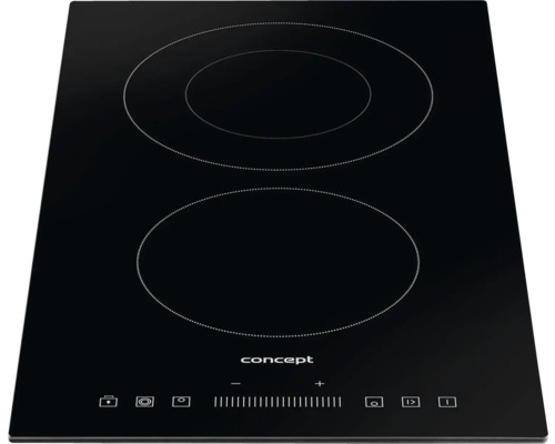 Čierna indukčná varná doska Concept s dvoma varnými zónami
