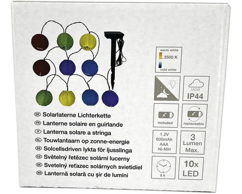 Svetelný reťazec solárnych svietidiel