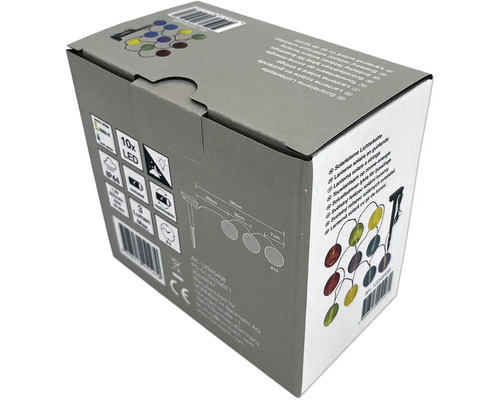 Balenie solárnej svetelnej reťaze s desiatimi LED svetlami