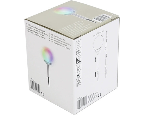 Balenie solárneho LED svetla guľového tvaru s meniacimi sa farbami