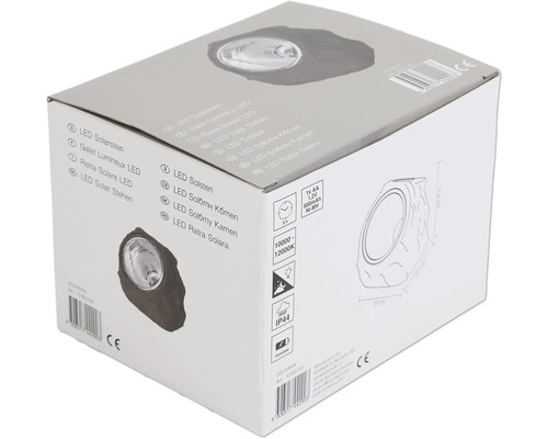 Balenie solárneho LED svetla vo vzhľade kameňa