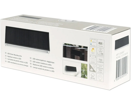 Balenie solárneho LED nástenného svietidla