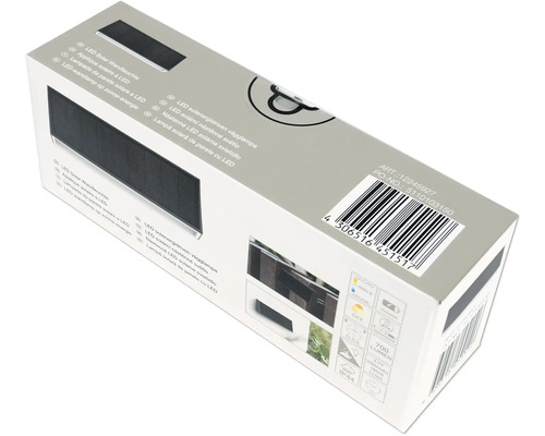 Balenie solárneho LED nástenného svietidla