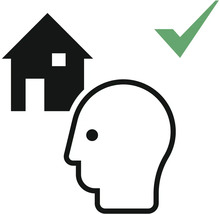 Symbol pre premyslené plánovanie domu
