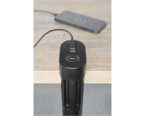 Rozbočovacia zásuvka s USB portom a nabíjacím káblom pre mobilný telefón