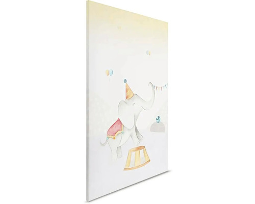 Ilustrácia cirkusového slona na plátne