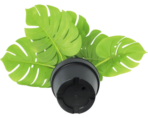 Umelá rastlina Monstera Deliciosa v čiernom kvetináči