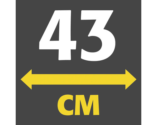Symbol pre dĺžku 43 centimetrov