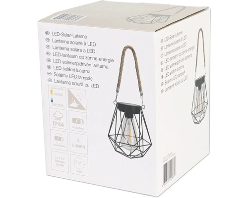 Balenie solárnej LED lampy s konopným lanom