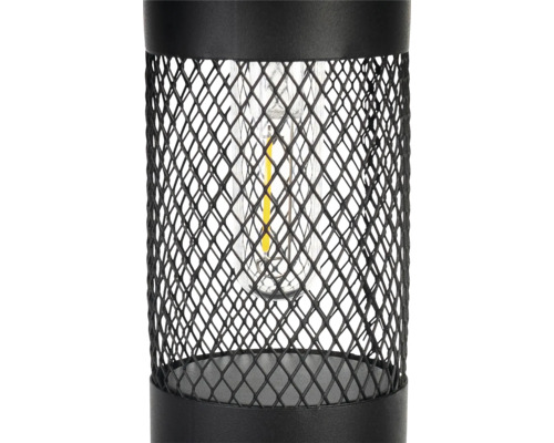 Stolná lampa s drôteným pletivom a žiarovkou