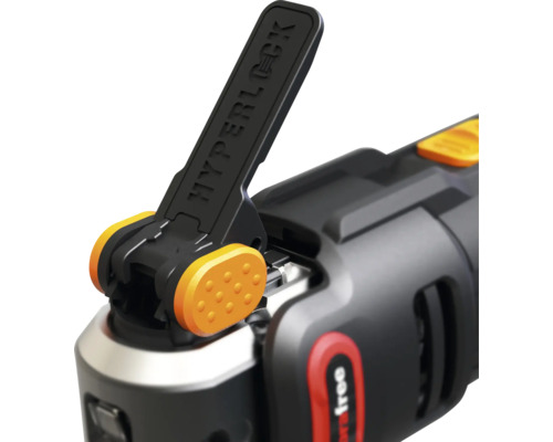 Detailný pohľad na oscilačný multifunkčný obrábací stroj so systémom Hyperlock