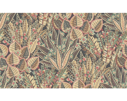 Tapeta s kvetinovým vzorom listov a kvetov