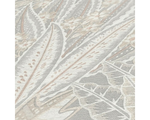 Tapeta so vzorom peria a rastlín