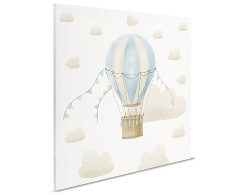 Plátno s motívom teplovzdušného balóna a oblakov
