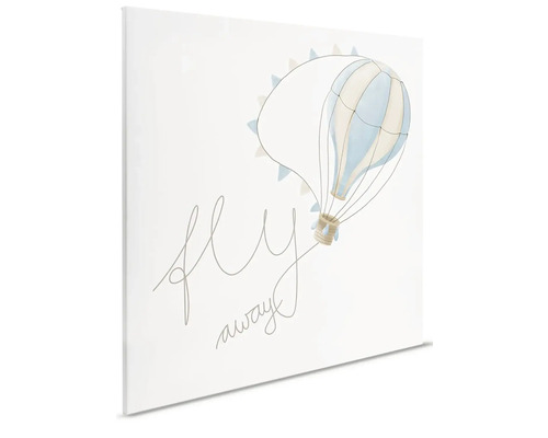 Dekoračné plátno s teplovzdušným balónom a nápisom ''Fly Away''
