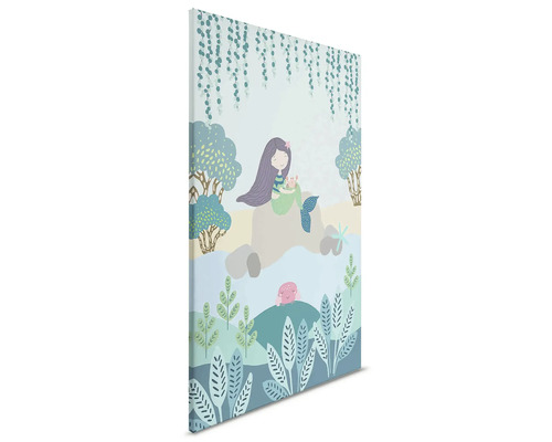 Plátno s motívom morskej panny a morskými motívmi do detskej izby