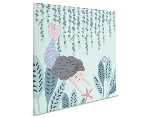 Plátno s motívom morskej panny a rastlín