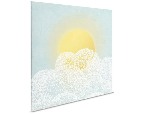 Maľba s oblakmi a slnkom