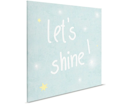 Plátno s nápisom Nechajme žiariť a motívy hviezd