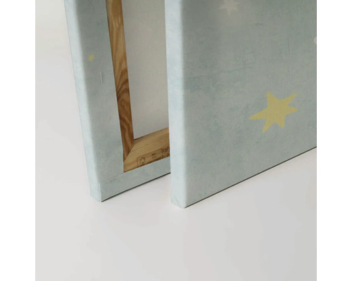 Detail plátna s dreveným rámom