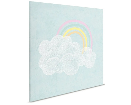 Obraz na plátne s oblakmi a dúhou