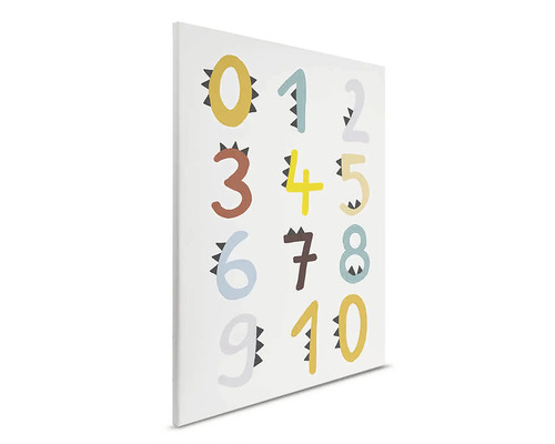 Plátno s číslami od nuly do desať ako pomôcka na učenie