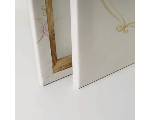 Detail dvoch plátien s rámom