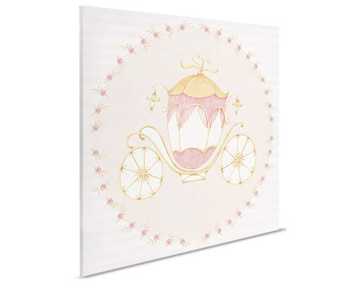 Plátno s rozprávkovým kočiarom a motívom ruží do detskej izby